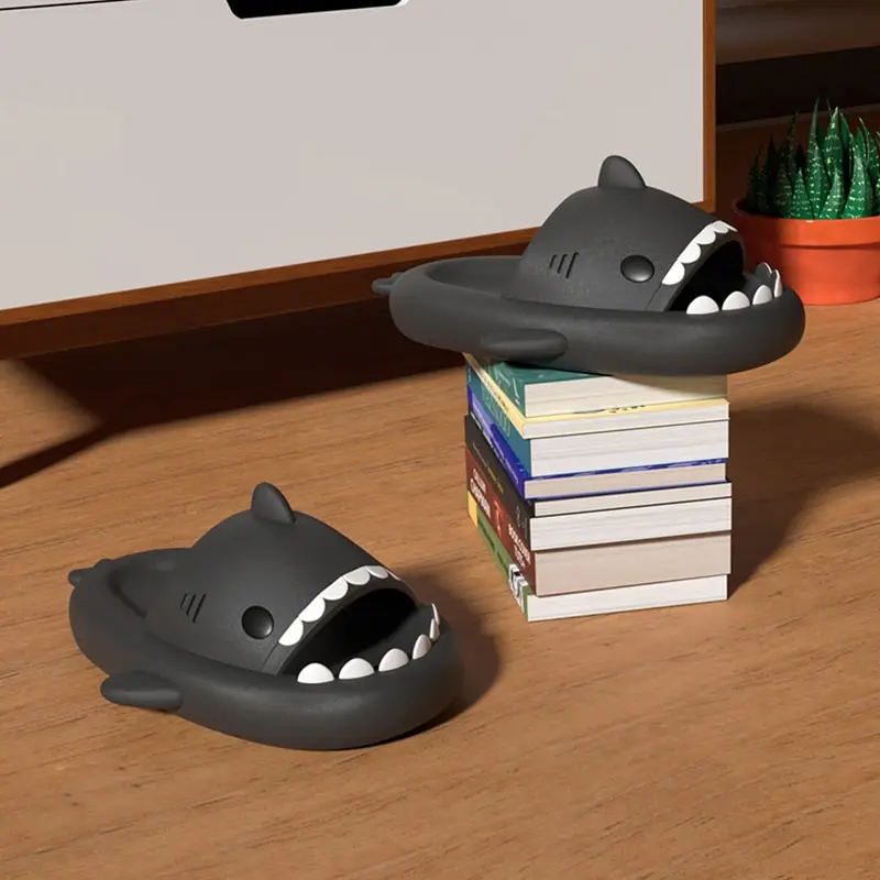 Slippers Sandals Shoes Feslishoet Shark Slippers Soft Beach Cloud Platform Women Indoor Bathroom Slides Summer Mules Outside EVA Men Shoes