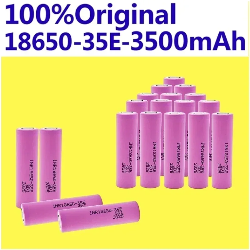 

2024 индивидуальные 18650 35E 3000 мАч с достаточной емкостью, около 35E 10 шт. литий-ионных перезаряжаемых батарей 3,7 в + бесплатная доставка