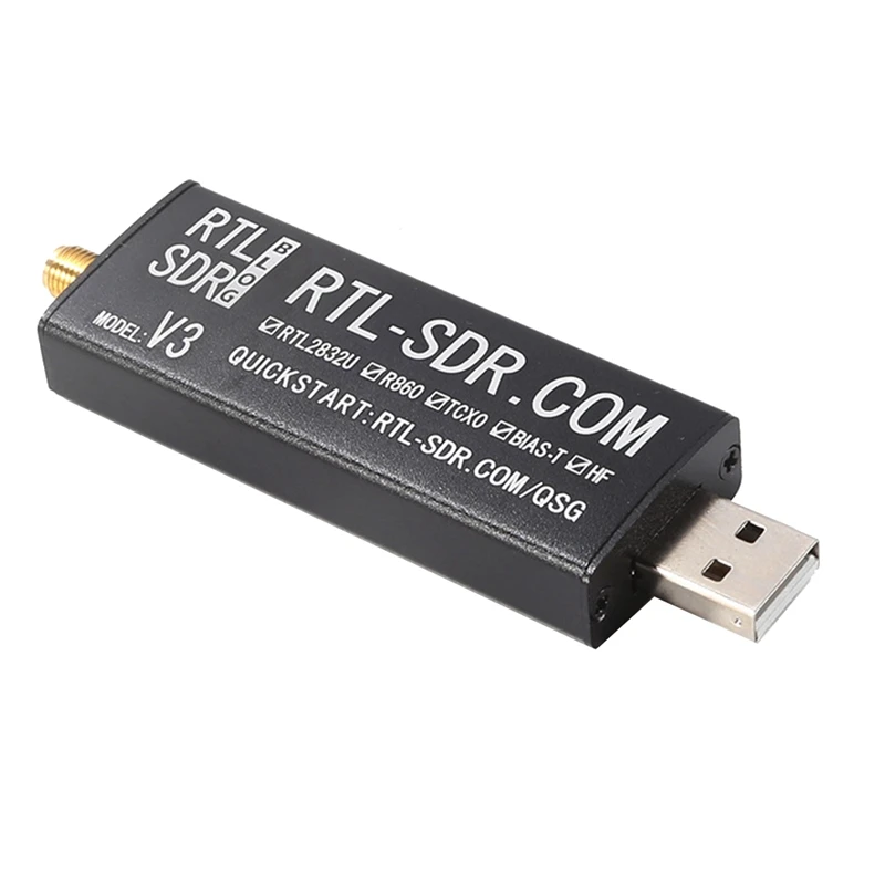 

For RTL-SDR Blog V3 RTL2832U TCXO Receiver HF Biast SMA Software Defined Radio 500Khz-1766 Mhz Up To 3.2 Mhz Easy To Use