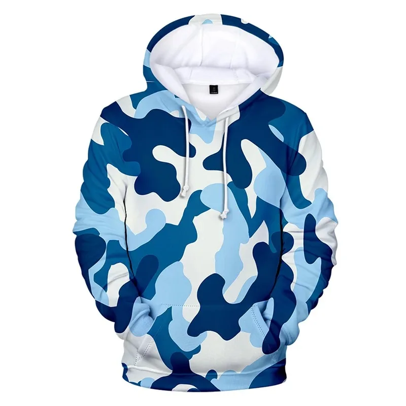 Fashion hip hop cool colorful camouflage 3d hoodies pullover men women hoodie with hood long sleeve tops harajuku hoodies with