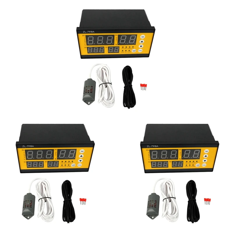 

3-кратное быстрое, 100-240В переменного тока, многофункциональный автоматический инкубатор, контроллер инкубатора, температура влажности для инкубатора, быстрое