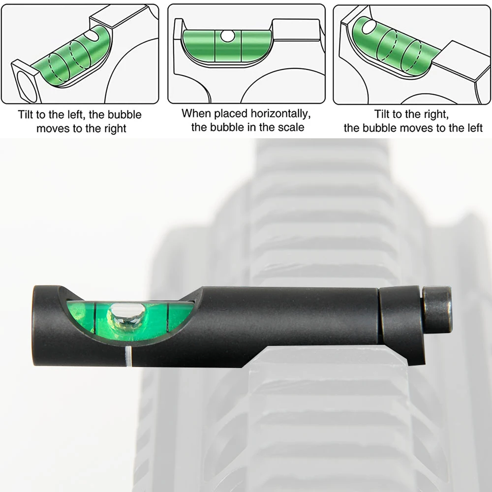 Rifle Scope Mount Scope Bubble Level Tactical Rifle/Airgun Scope Alloy Spirit Level Bubble 11mm/20mm Scope Sight Rail Weave/Picatinny Hunting Gun Mount