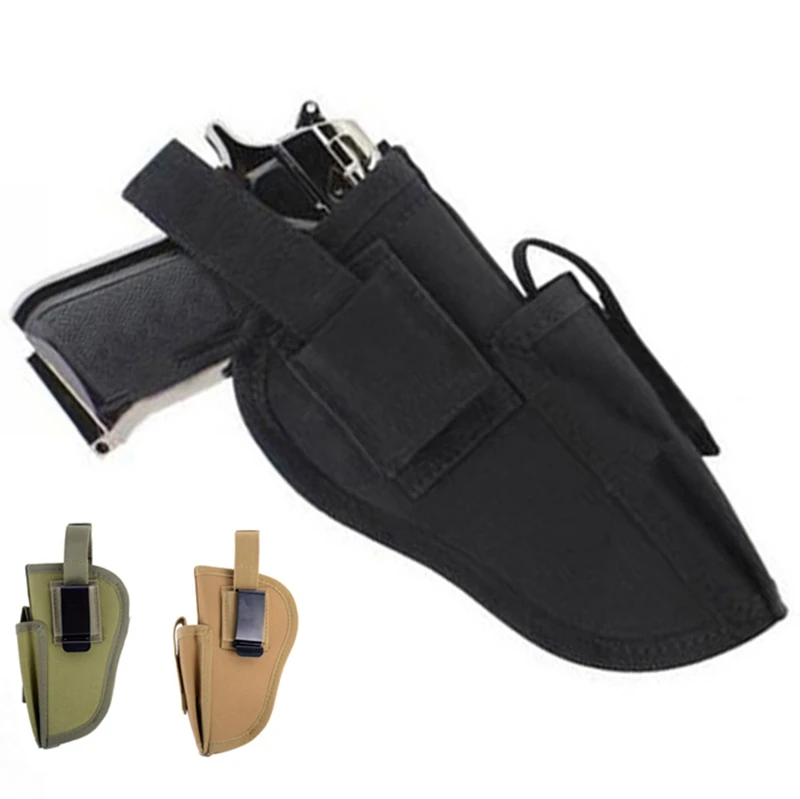 

Concealed Carry Tactical Pistol Holster for Glock Beretta Shooting Hunting Universal Holster Fits All Sizes Handguns Belt Pouch