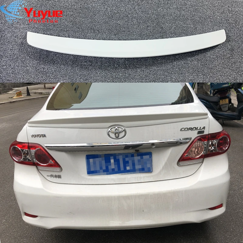 

For Toyota Corolla Spoiler TAIWAN STLY ABS Material Car Rear Wing Primer Color Rear Spoiler For Toyota Corolla 2007 - 2013