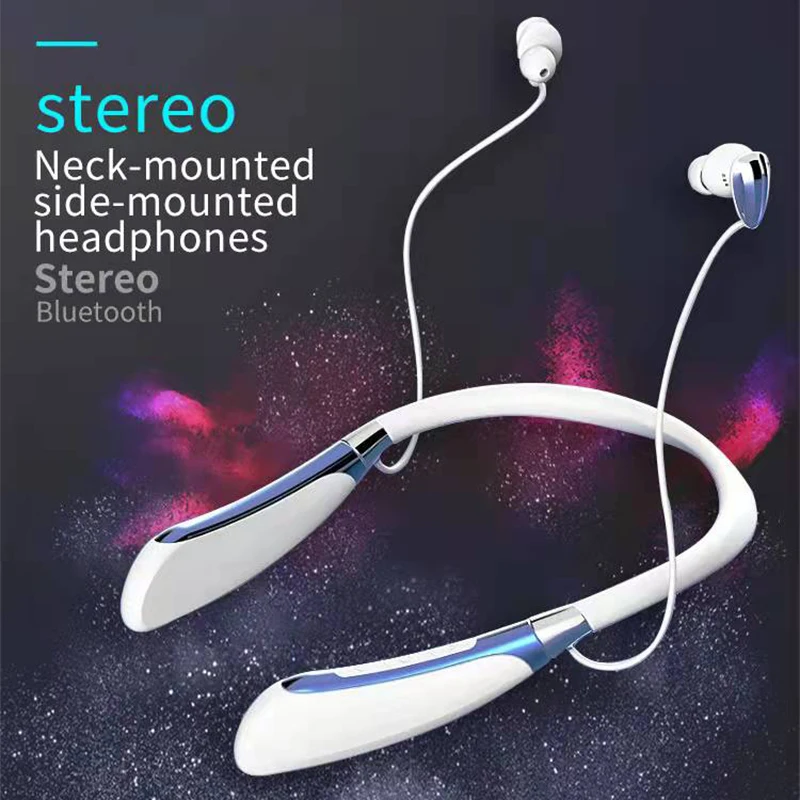 

Wireless Headphones Neckband Headset 4.1 Bluetooth Earphones incoming call vibrates Can Link Two Mobile Phones At The Same Time