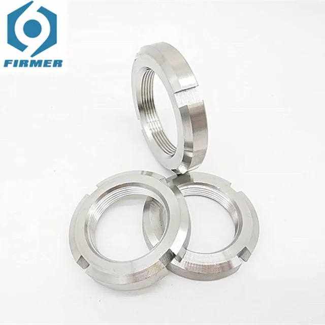high-quality 304 stainless steel slotted round nut