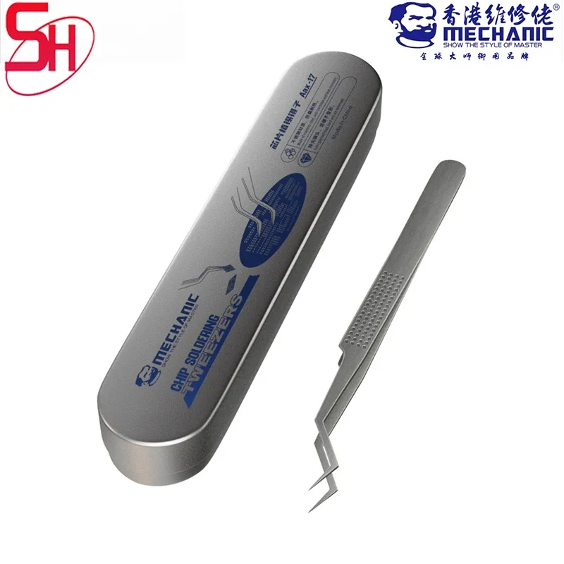 

MECHANIC Aax-17 Stainless Steel Tweezers Corrosion-resistant,High Hardness for Soldering and IC Chip Micro-repair Pliers Tools