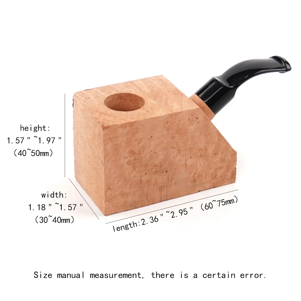 MUXIANG Pipe Specialized Briar Wood Block with Acrylic Saddle Nozzle DIY Crafts for Pipe Making Men Companion China Sale aa0002