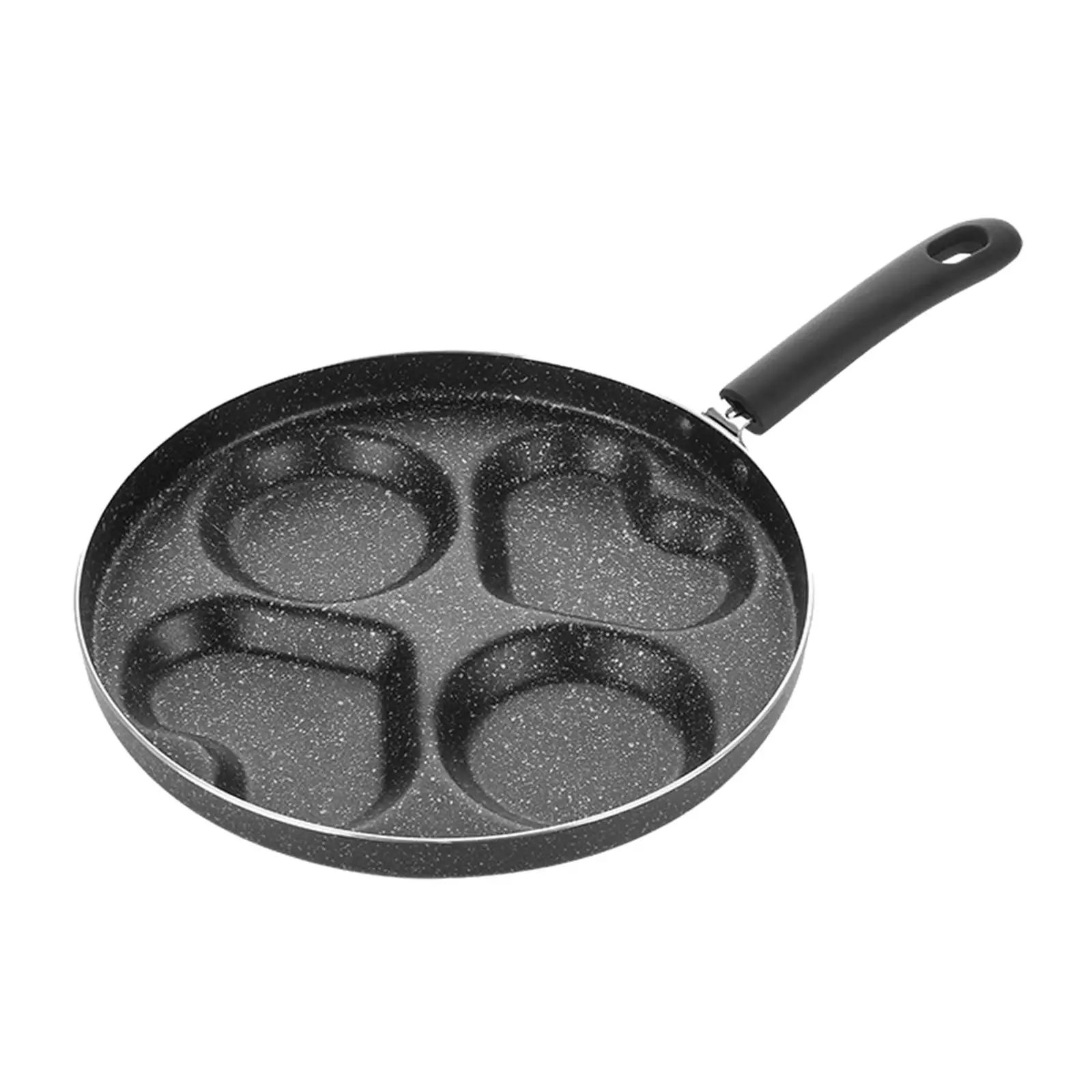 4 Hole Egg Frying Pan Non Stick Aluminum Alloy Medical Stone Coating Pancake Maker for Hotel Restaurants Kitchen Household