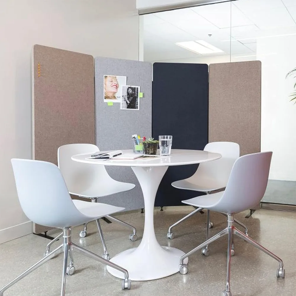 Vertical office desk, independent noise reduction partition, office partition (midnight blue, 72 "x 66", 3 zippers)