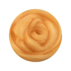 Large 50g Wool Felt Package, Soft and Smooth, Imported from Queensland, Australia, Premium Quality for Needle and Wet Felting (35 tangerine)