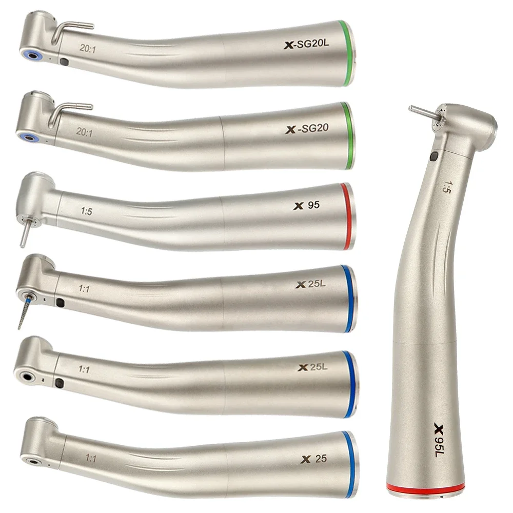 

NSKLED Contra Angle X95L Handpieces 1:1 1:5 20:1 Dental Handset High Speed X25L Low Speed Drill X65L Dental Tools
