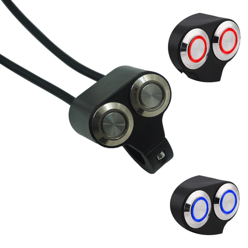 24mmHandlebarMotorcycleSwitchesScooterHeadlightHazardBrakeFog