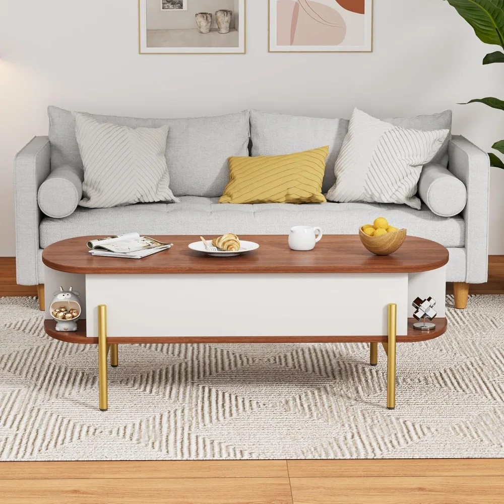 HUANZHUANG oval lift top coffee table - image 7