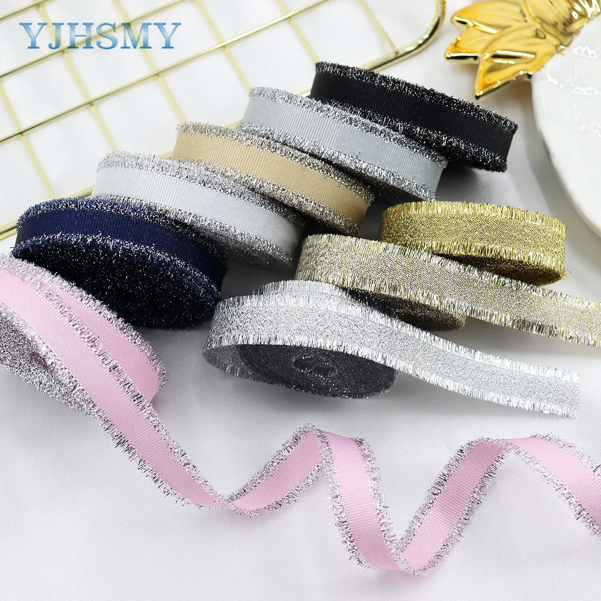 Pink Soft Glitter Grosgrain Ribbon