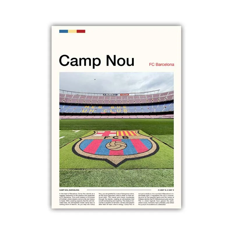 Iconic Football Stadiums Poster Canvas Paintings – Wall Art Home Decor