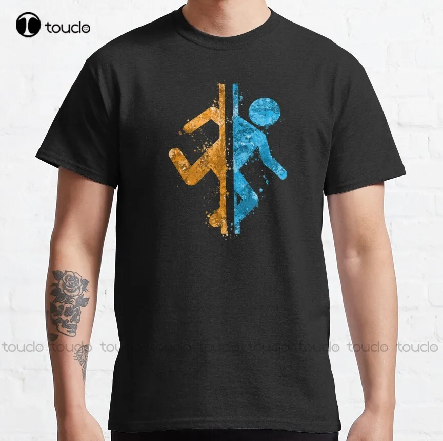 

Классическая футболка с принтом портала брызг, индивидуальная футболка унисекс с цифровым принтом Aldult, модная забавная футболка унисекс для подростков Aldult
