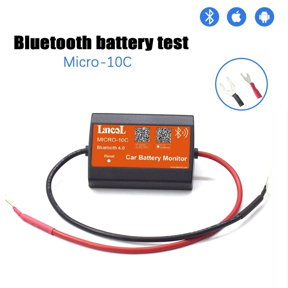 Battery Monitor Bluetooth MICRO-10 C D New Version Bluetooth 12V Car Voltmetery Monitoring Tester Phone Show for Car