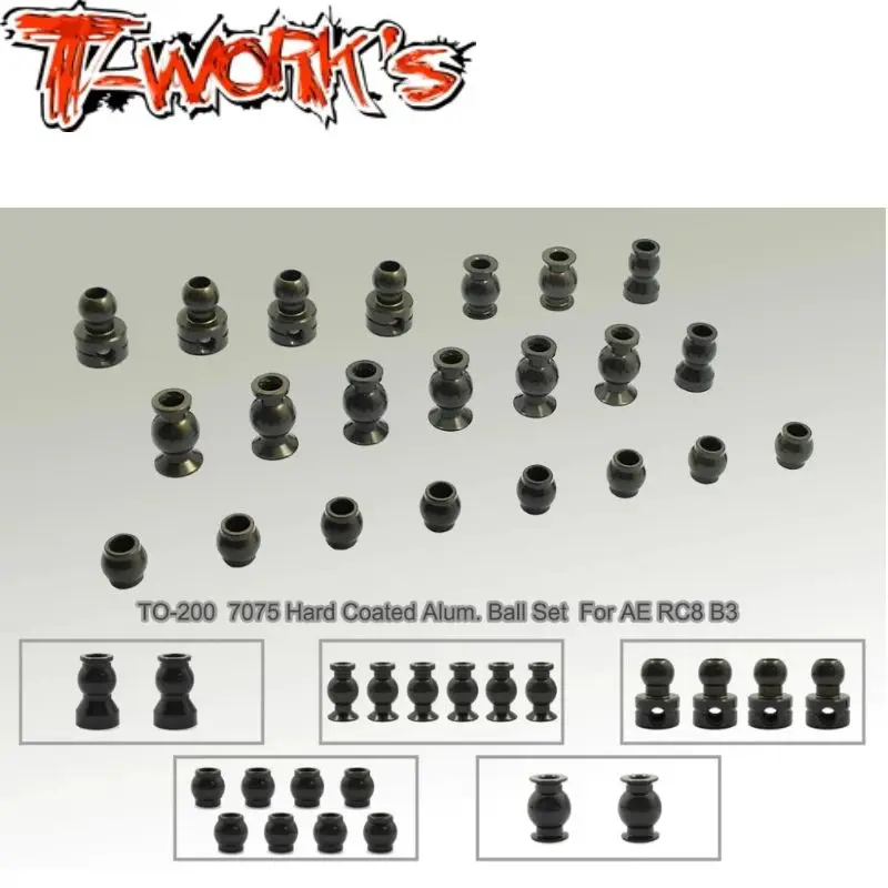 

Original T works TO-195-K Spring Steel F/R Diff. Joint ( For Kyosho MP9,GT3 ,MP9e EVO/MP10) 2pcs. Rc part
