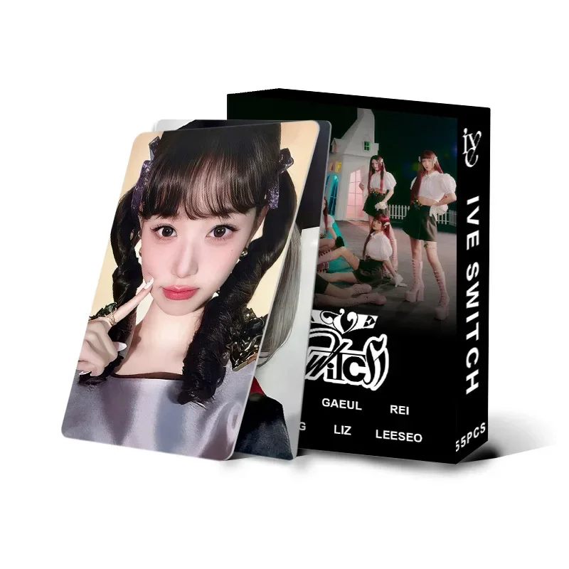 

55 шт. Kpop Idol IVE Lomo карты IVE SWITCH новый альбом фотокарты HD карточка постер для девочек Wonyoung LIZ Рей Поклонники подарки