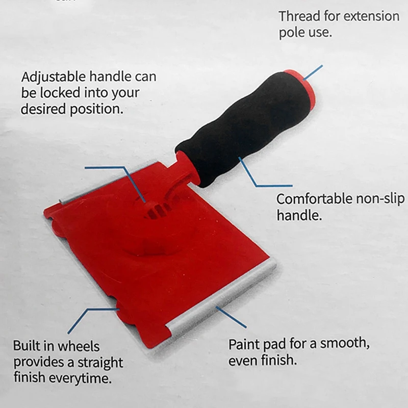 Latex Paint Edger Handle Flat Trimming Brush Trimmer Color Separation Tool Brush Plaster Line Corner Accessories Paint Brushes
