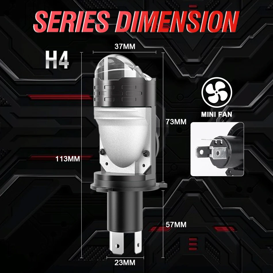 H4 LED 헤드라이트 전구 프로젝터 렌즈 캔버스 슈퍼 브라이트 9003 HB2 LED 5000W 5000000LM 6000K 상/하향등 자동차 및 오토바이용