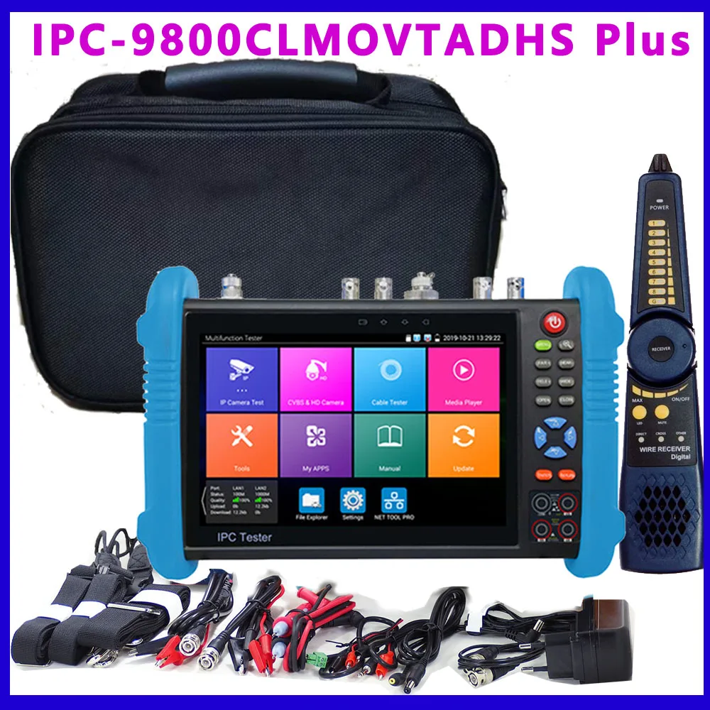 

Ipc Tester Poe Ipc9800movtadhs plus Video 4k hd Cctv Tester Ip And Coaxial Tester Rj45 Wifi IP Camera Tester 7inch Cftv Test SDI