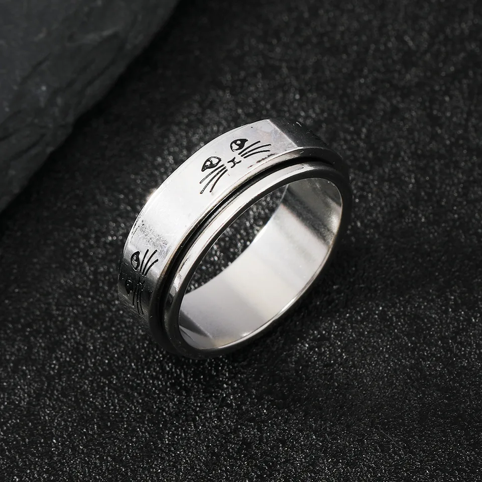 SINLEO Anillo Ovalado De Acero Inoxidable Con Piedras Preciosas De Ojo De Gato Para Hombres Y Mujeres, Piedras Multicolores, Plata/oro, Metal, Piedra Ojo De Gato