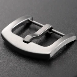 Elegant Solid Stainless Steel Watch Buckle - Silver, Black, Rose Gold Finishes - 26mm (Silver)