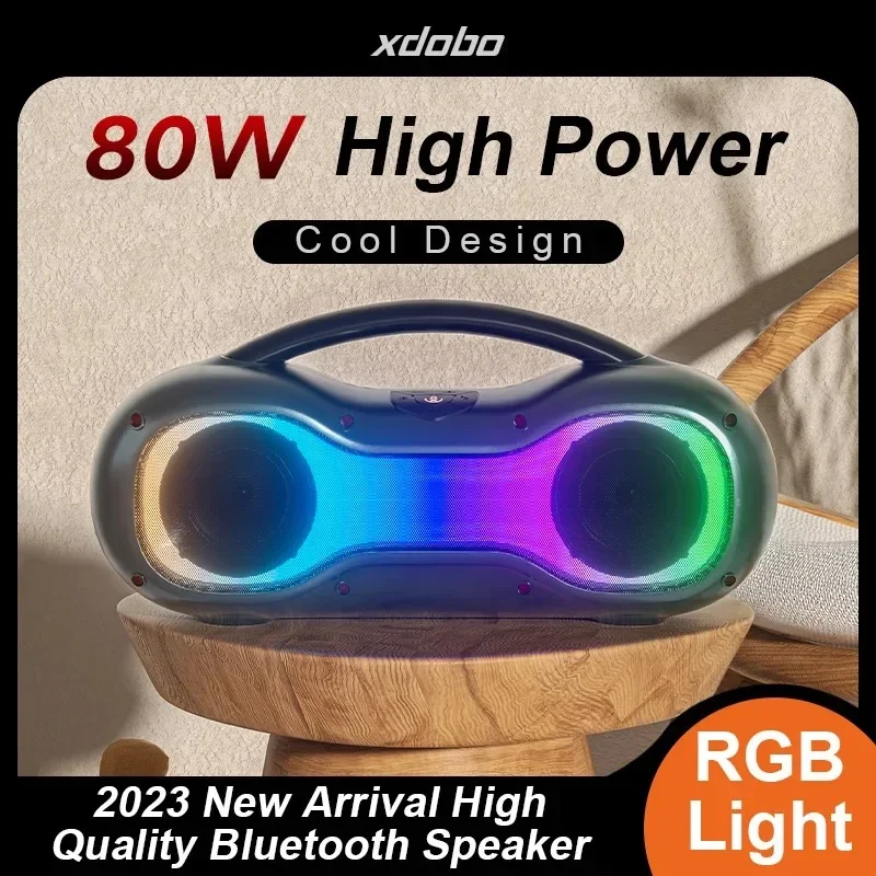 

XDOBO 80W мощный Bluetooth динамик IPX6 Портативный музыкальный проигрыватель на открытом воздухе TWS Беспроводной 3D стереодинамик Caixa De Som