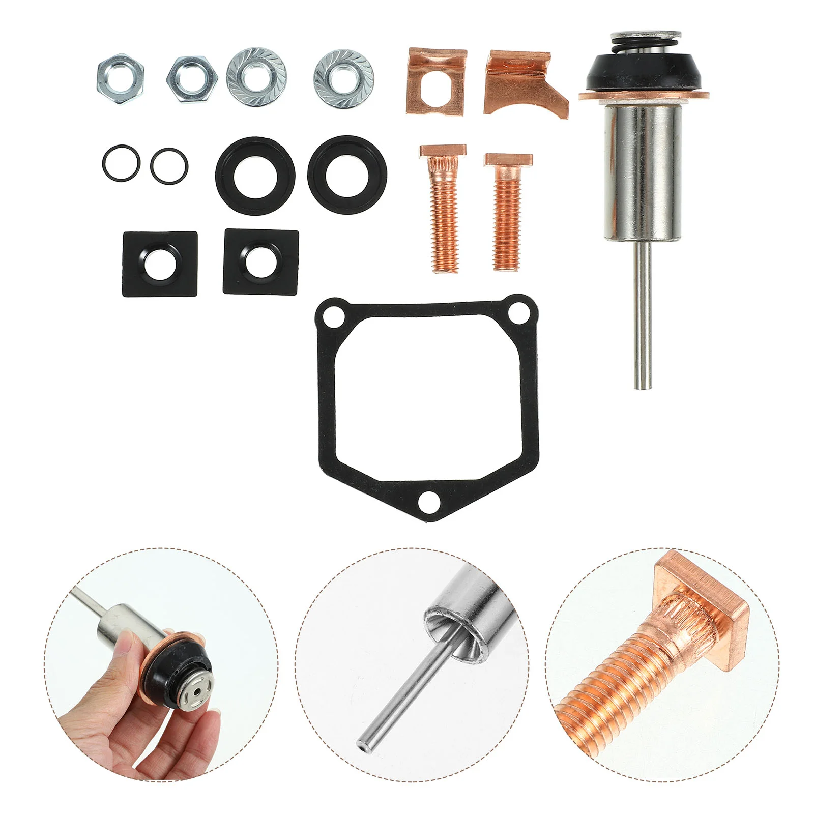 

The Electromagnetic Valve Auto Solenoid Tools Car Kit Stainless Steel Plunger Spring Contact