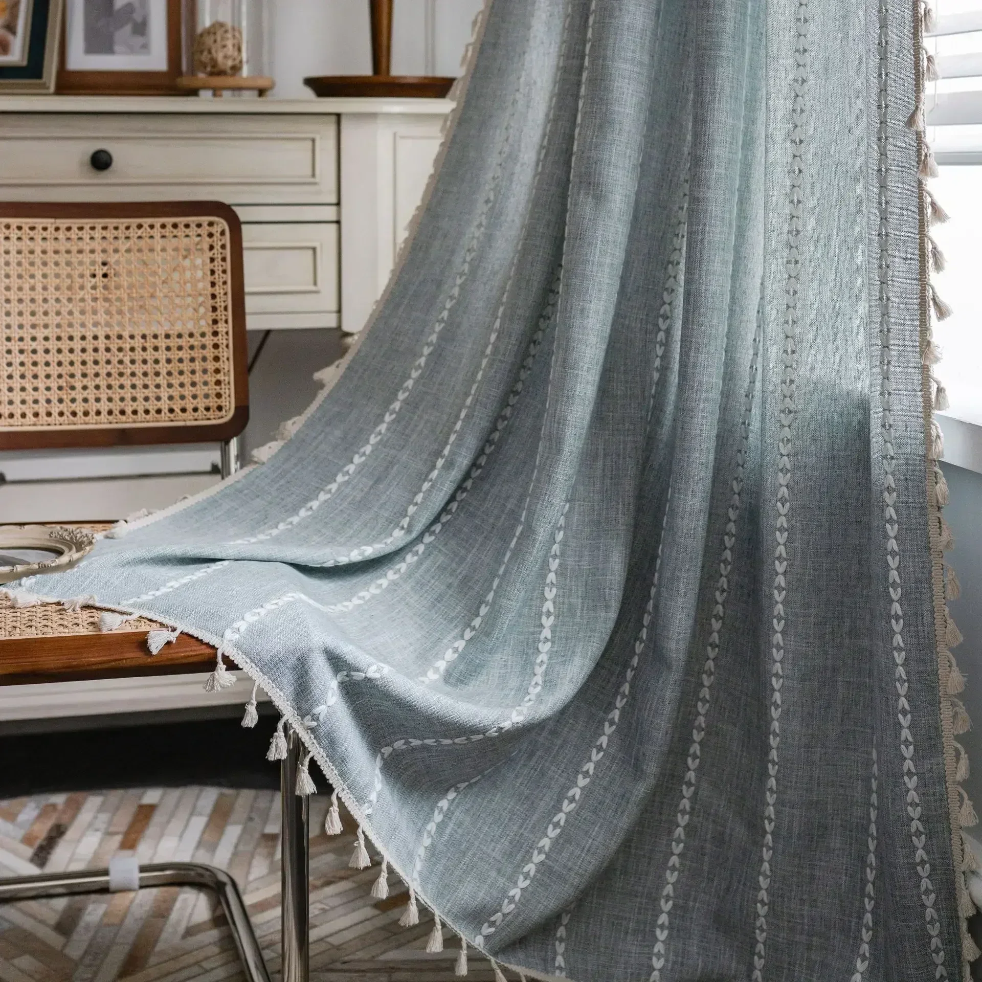 

00379-STB-Window Curtains for Living Room balcony Bedroom Modern Tulle Voile Organza Curtains Fabric