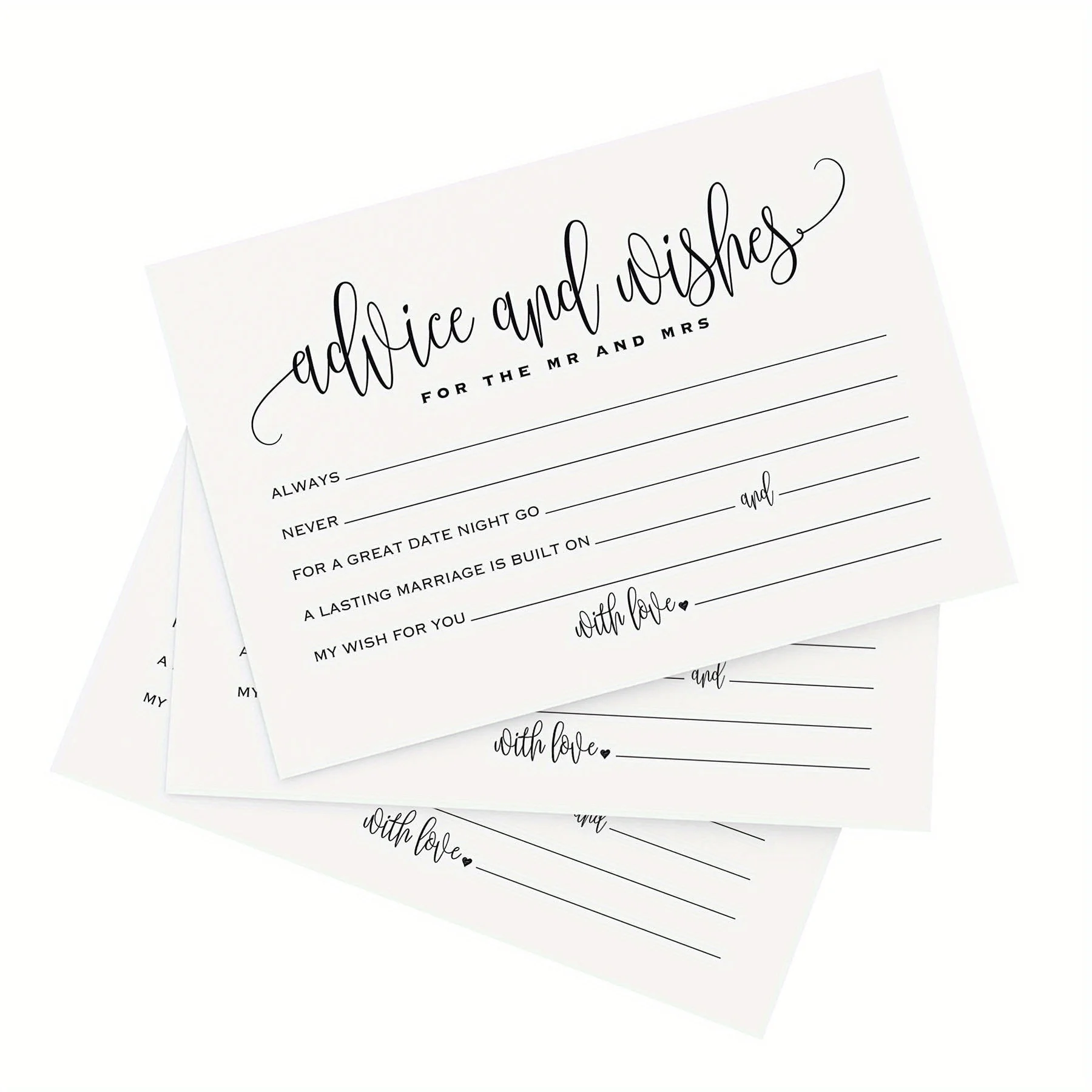 50pcs/set, Suggestions And Blessing Cards Wedding Dinner Event Table Cards Event Decoration Are Writable, Wedding Party Su