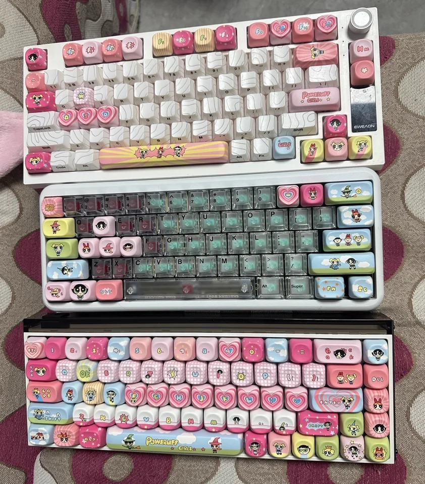 The Powerpuff Girls Season keycaps custom PBT cherry profile