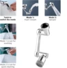 Plastic 1080° Rotation Faucet Aerator Extender Swivel Robotic Arm Faucets Sprayer Head Nozzle Kitchen Tap Saving Water 6