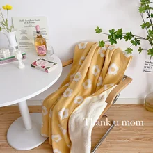 

Baby Blankets Soft Comfortable Thicken Warm Lamb Velvet Baby Blanket Woolen Jacquard Cute Sunflower Newborn Winter Nap New Quilt