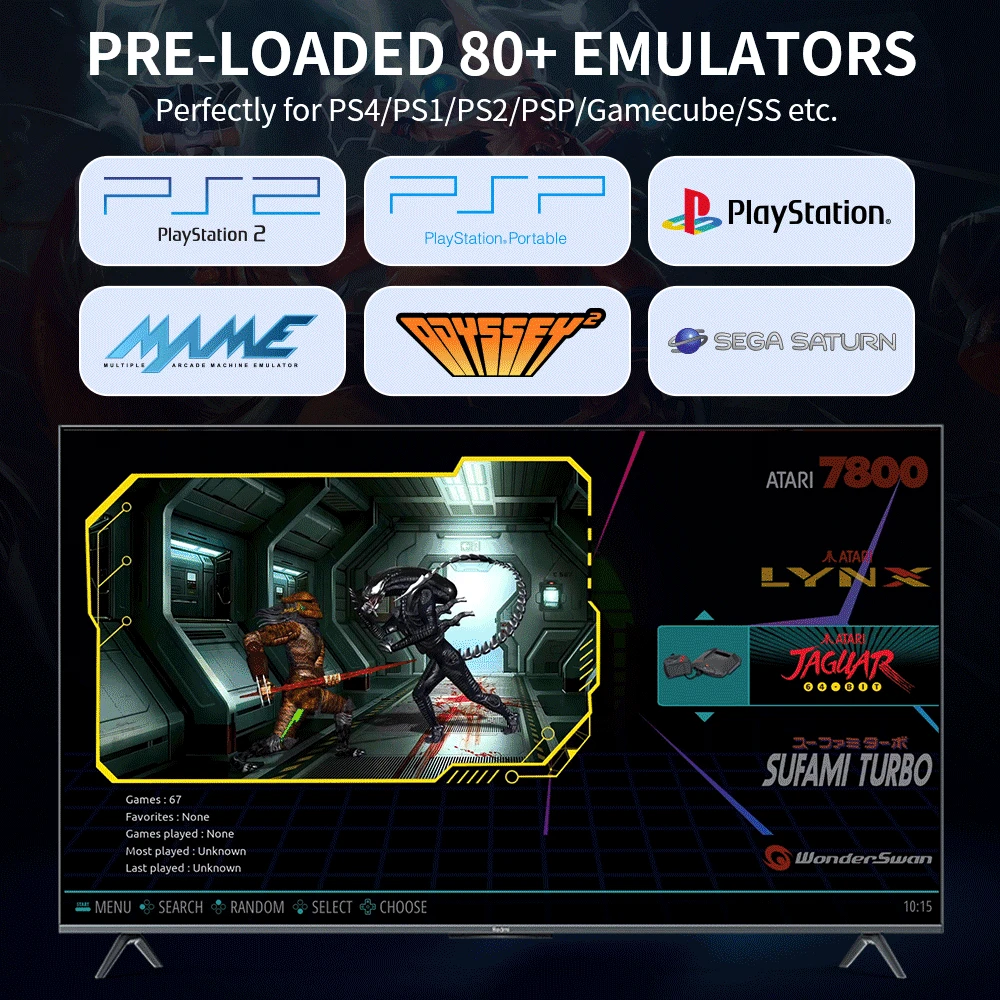 Hyper Base-Mix LaunchBox/Retrobat/Playnite portátil Ext 5T Gaming HDD 60000 + 3D/AAA/Juegos Retro Para PS4/PS3/PS2/Gamecube/PS5/Wii