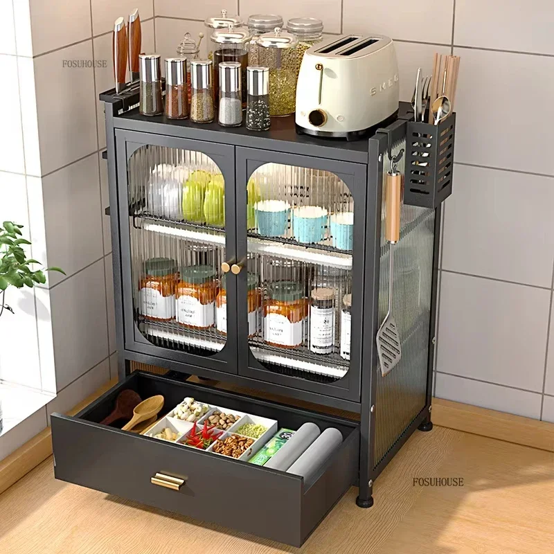 Minimalist Modern Kitchen Cabinets for Home Kitchen Storage Organization Cabinet Multi-purpose Small Plate Dish Storage Cabinets