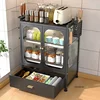 Minimalist Modern Kitchen Cabinets for Home Kitchen Storage Organization Cabinet Multi-purpose Small Plate Dish Storage Cabinets 3