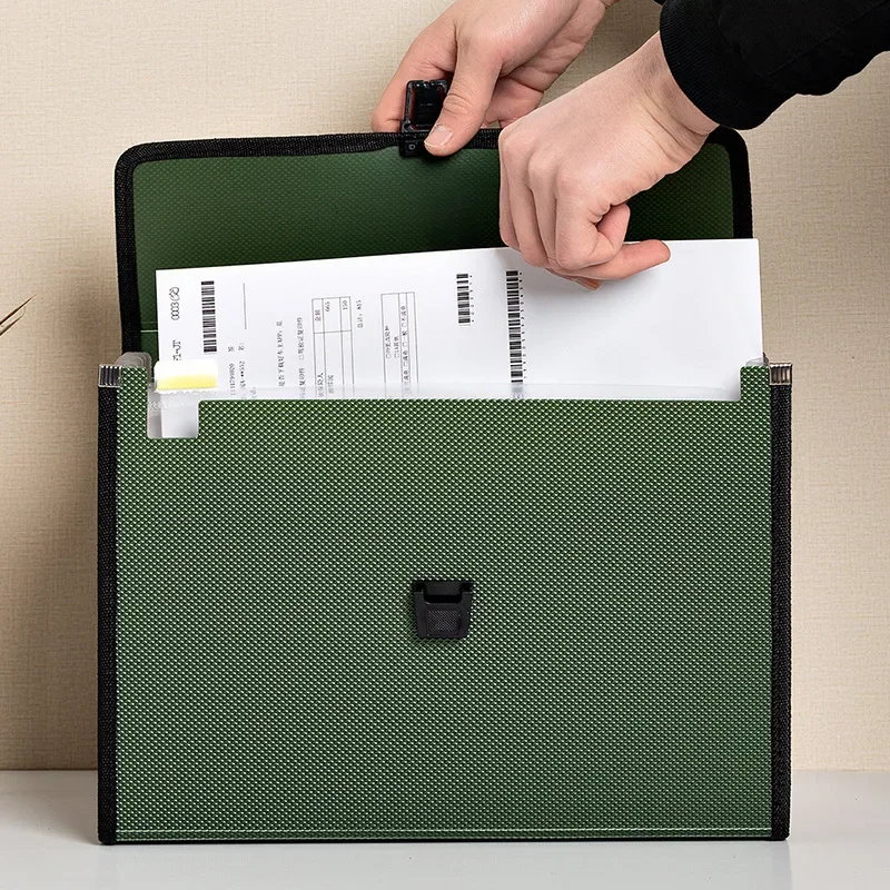 A4 Multi-layer Folder Large-capacity Accordion Expanding File Folders Tote Bag for Office Storage Briefcase Document Organizer