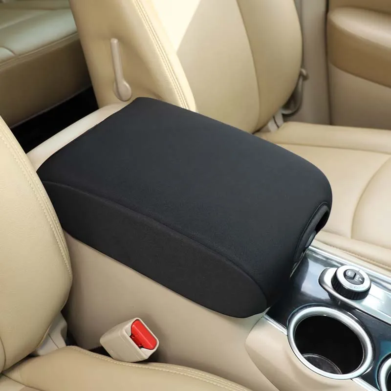 

For Nissan Pathfinder 2013-2018 Cloth Black Car Seat Center Armrest Box Protective Cover Car Accessories