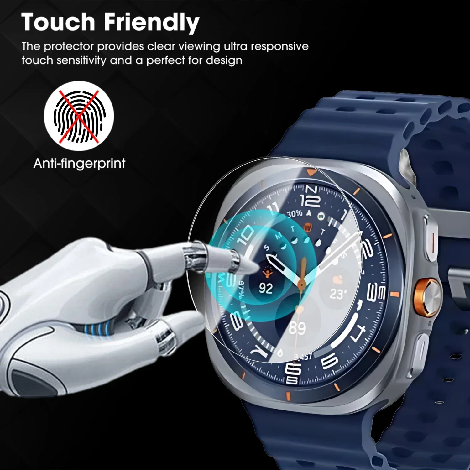 Enhanced Screen Protector - Anti-Scratch Tempered Glass Film for Watches (Universal Fit)