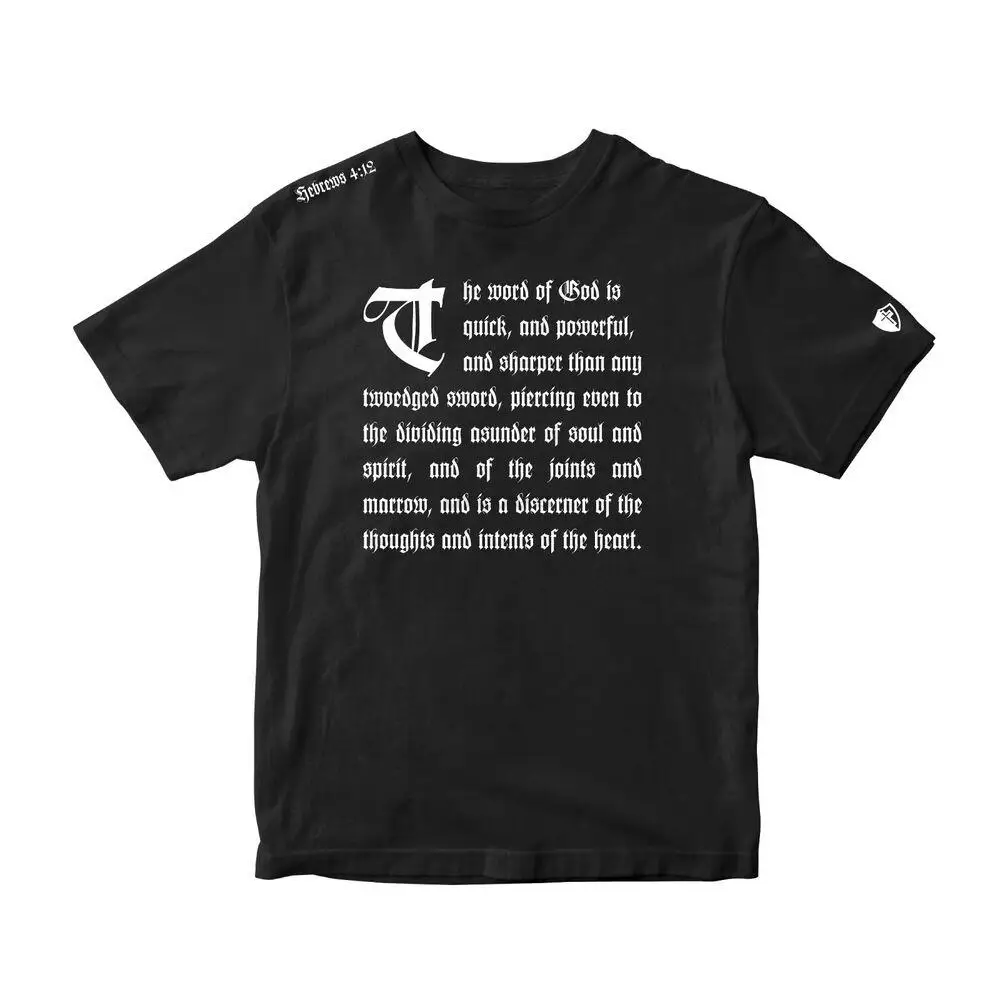 Religious t shirt jesus christ hebrews 412 gospel verse psalm proverb