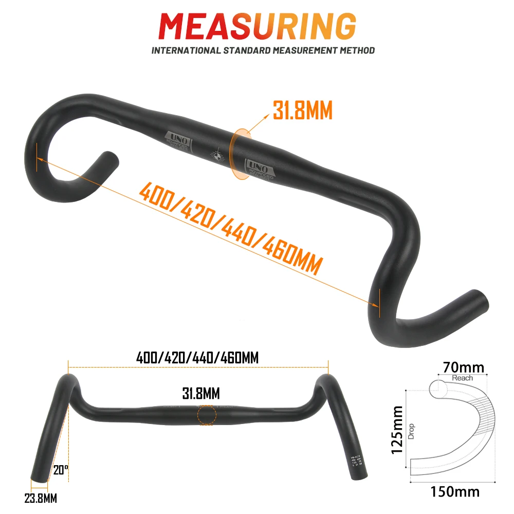 Gravel Bars Standard Drop Bar Size UNO FL12 Gravel Bike Handlebar