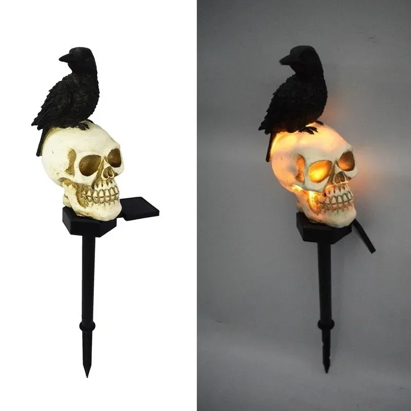 Skeleton Ghost Halloween Outdoor Light Horror Ghostface Courtyard Party Decoration Home Festival Lighting Garden Decoration