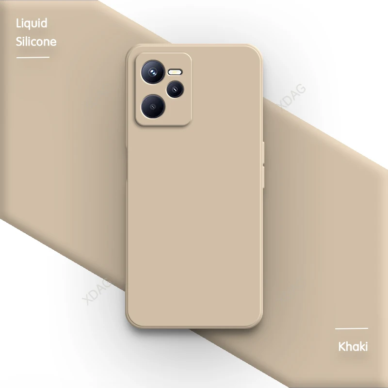 Enhanced Soft Liquid Silicone Square Lens Protection Phone Case - Premium Back Cover in Classic Design
