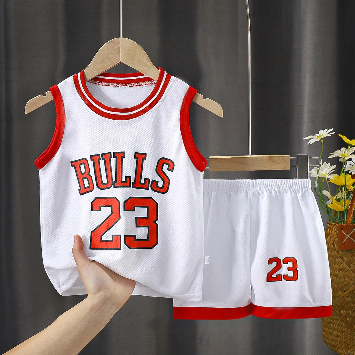 thumbnail image 1 of Conjunto de chaleco sin mangas para niño, ropa de verano, chándal informal fino, ropa para niño, traje deportivo, camiseta + Pantalones cortos, ropa para niño, 1 of 4