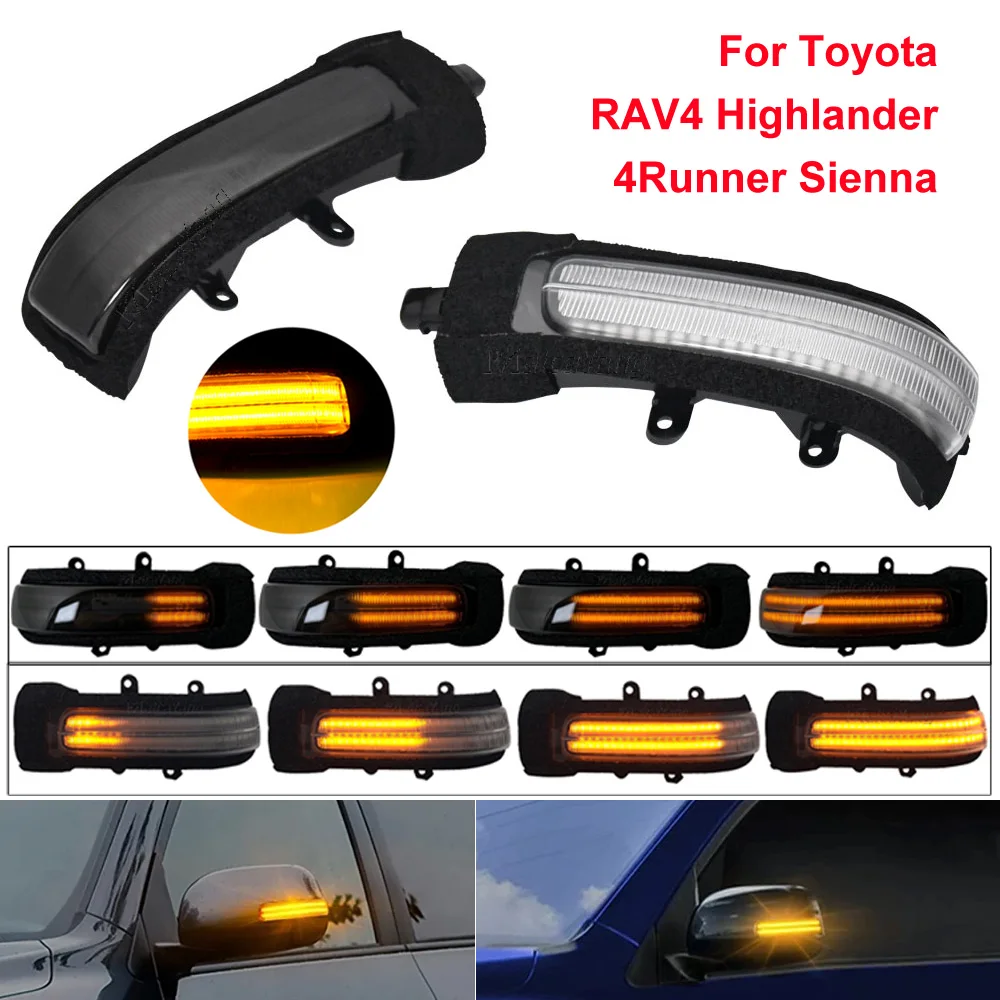 

Side Mirror Indicator Dynamic Turn Signal LED Light For Toyota RAV4 XA30 Vanguard Previa XR50 Estima Alphard AH20 Vellfire Noah