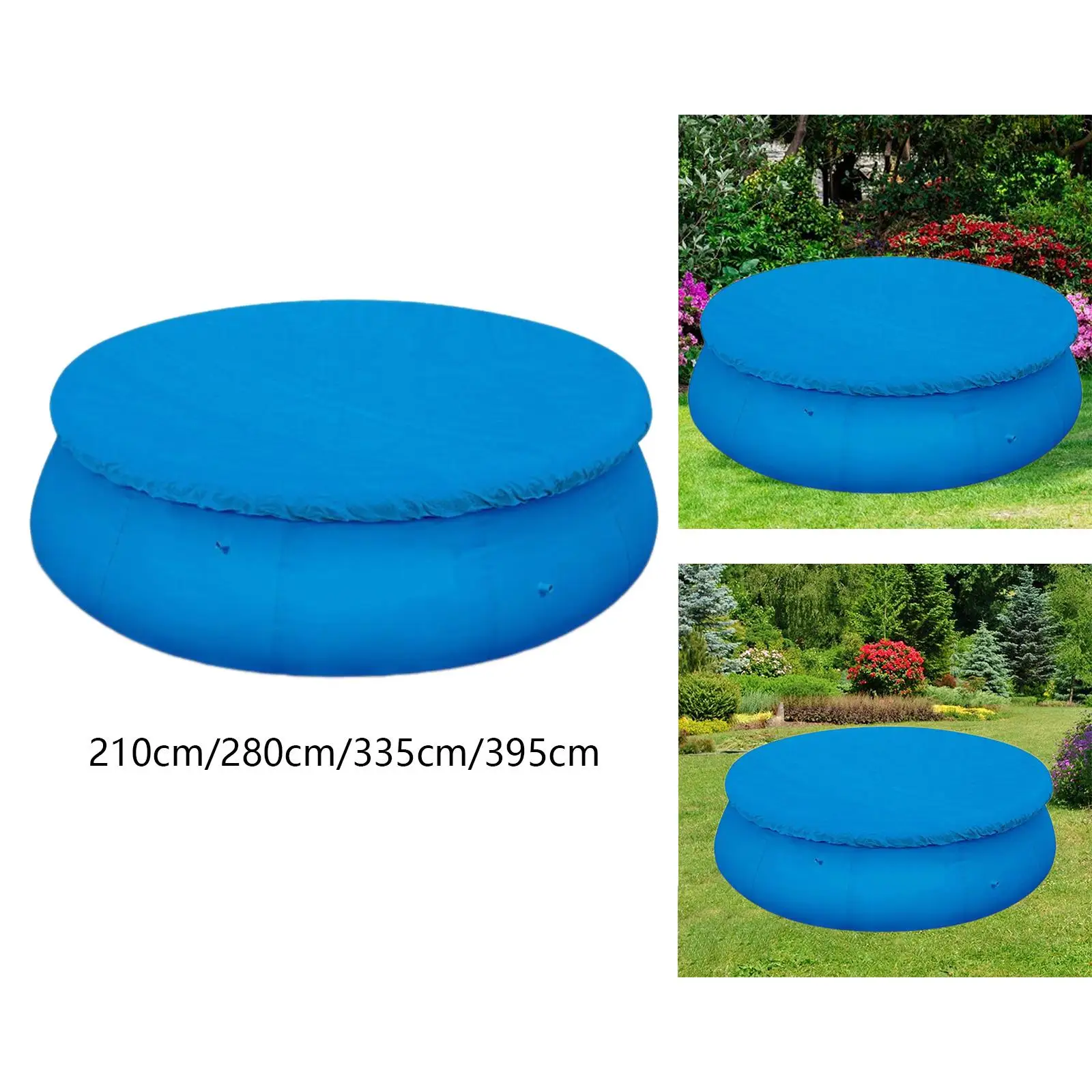 Round Pool Cover PE Dustproof Round Frame Swimming Pool Cover for Garden Swimming Pool Cover Family Pool Cover Outdoor Paddling