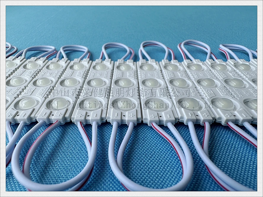 렌즈 알루미늄 PCB 슈퍼 LED 라이트 모듈, 사인 인젝션, 2022 신제품, DC12V 60mm x 13mm SMD 2835 3 LED 1.2W IP65